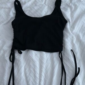 SHEIN Black Tank Top with Side Ties